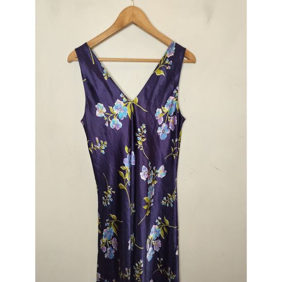Talbots Intimates Floral Satin Nightgown Dress Slip Vintage - Picture 9 of 10
